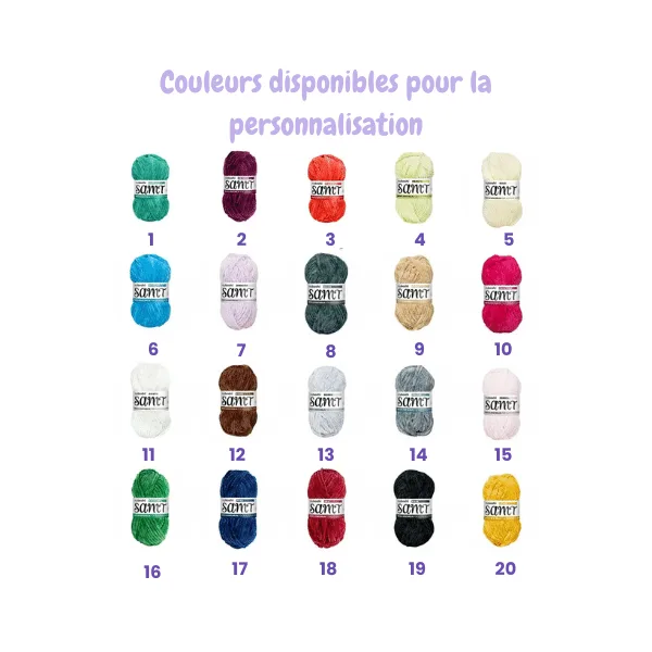 my boshi samt chenille yarn color palet