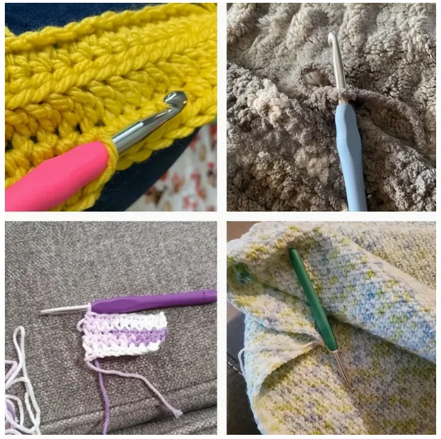 Crochet Ergonomique 4 mm ou 5 mm – Manche Silicone et Pointe Métallisée – Image 4